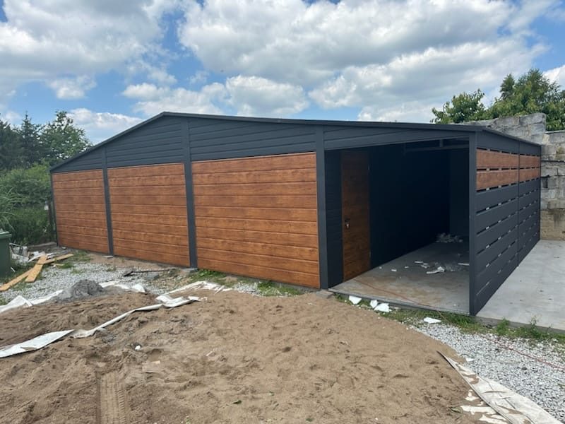 Garaż drewnopodobny 9×6 w Katowicach