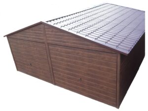 Garaż z dwiema bramami uchylnymi 6x5